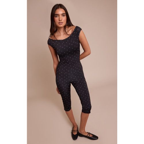 Combinaison capri moulante à pois | Taille 38 - PrettyLittleThing - Modalova