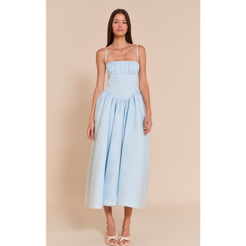 Robe mi-longue style corset froncée à bretelles | Taille 40 - PrettyLittleThing - Modalova