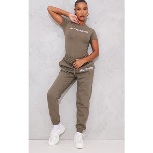 Jogging kaki sauge à taille haute et ourlets resserrés - PrettyLittleThing - Modalova