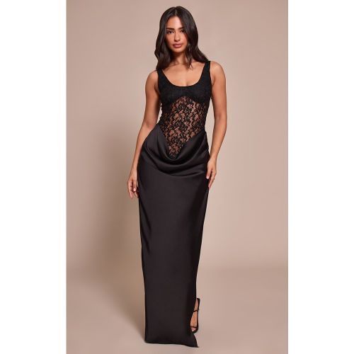Petite Robe longue en dentelle et satinée | Taille 30 - PrettyLittleThing - Modalova