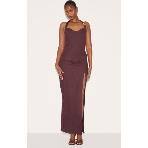 Robe longue tissée à dos nu - PrettyLittleThing - Modalova