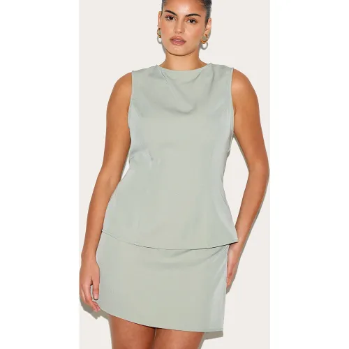 Plus Mini-jupe tissée à taille mi-haute - PrettyLittleThing - Modalova