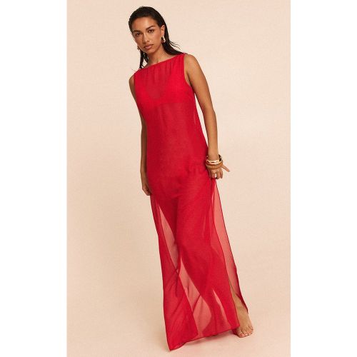 Robe de plage longue en mousseline de soie sans manches - PrettyLittleThing - Modalova