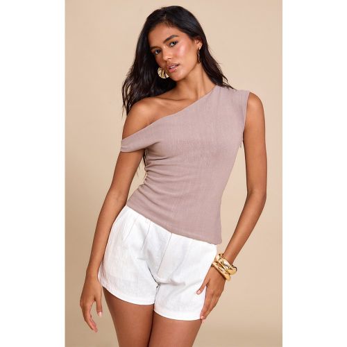 Top long léger asymétrique tissé - PrettyLittleThing - Modalova
