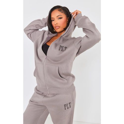 Shape Hoodie brodé à zip - PrettyLittleThing - Modalova