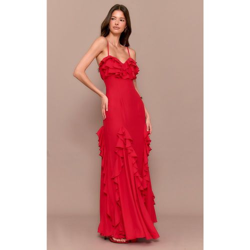 Robe longue à bonnets volantés - PrettyLittleThing - Modalova