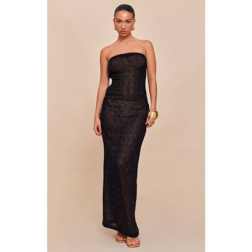 Robe bustier longue transparente à sequins - PrettyLittleThing - Modalova
