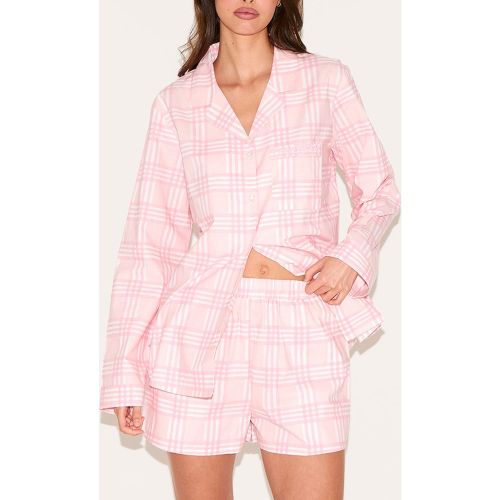 Ensemble de Pyjama Court à Carreaux Brodé - PrettyLittleThing - Modalova