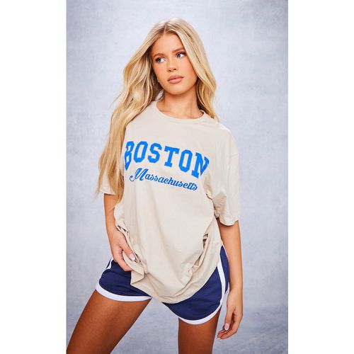 T-shirt oversize à imprimé Boston - PrettyLittleThing - Modalova