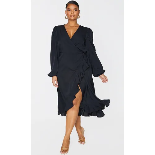 Plus Robe cache-coeur mi-longue volantée - PrettyLittleThing - Modalova