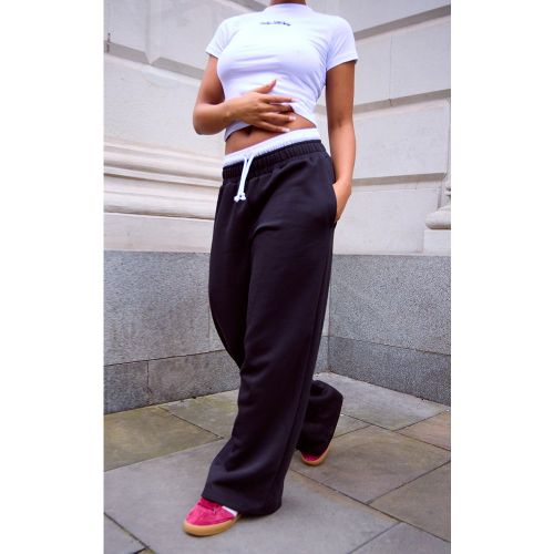 Jogging large en sweat à détail boxer - PrettyLittleThing - Modalova