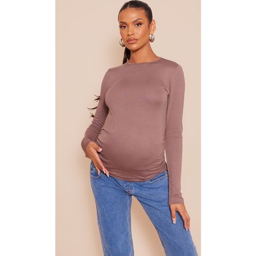 Maternité T-shirt basique de grossesse à manches longues et col ras - PrettyLittleThing - Modalova