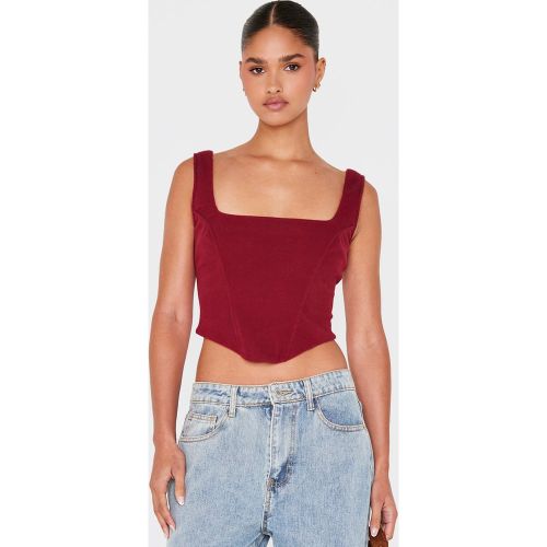 Corset en velours côtelé | Taille 34 - PrettyLittleThing - Modalova