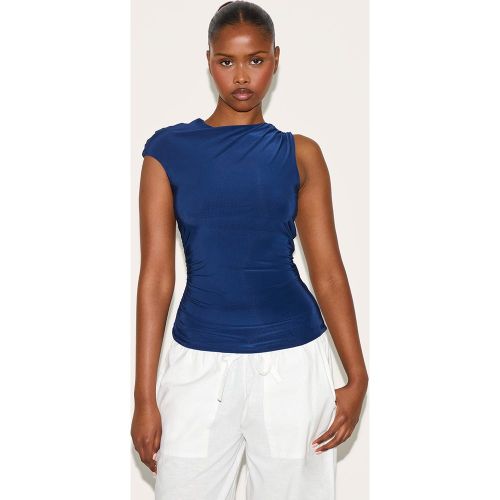 Top long moulant doublé crème froncé - PrettyLittleThing - Modalova