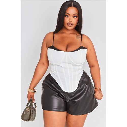 Plus Top corset contrasté - PrettyLittleThing - Modalova