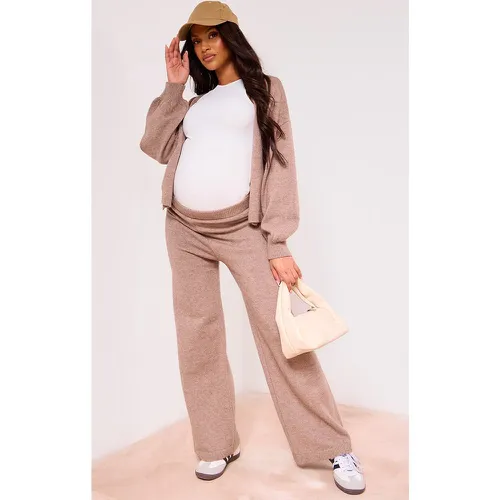 Maternité Pantalon de grossesse large en maille tricot - PrettyLittleThing - Modalova