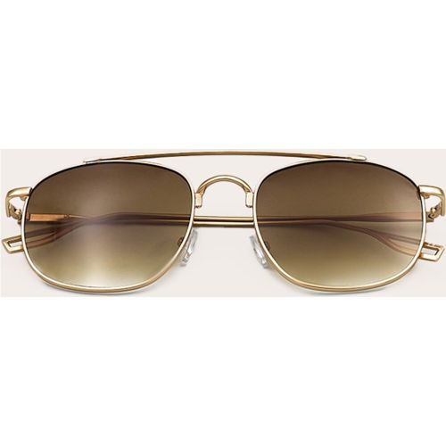 Lunettes de soleil style aviateur oversize à monture fine - PrettyLittleThing - Modalova