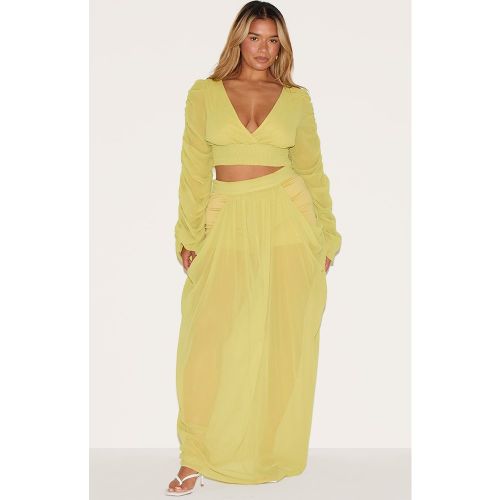 Shape Jupe longue en mousseline de soie drapée à taille haute - PrettyLittleThing - Modalova