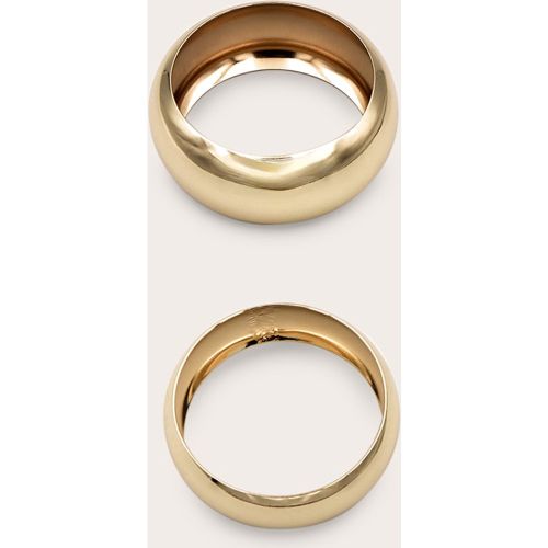 Lot de 2 bracelets joncs XXL biseautés - PrettyLittleThing - Modalova