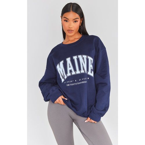 Sweat oversize imprimé Maine - PrettyLittleThing - Modalova