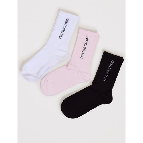 Lot de 3 paires de chaussettes de sport style - PrettyLittleThing - Modalova