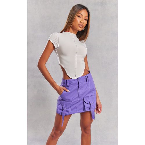 Micro jupe cargo violette détail poches - PrettyLittleThing - Modalova