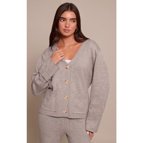 Cardigan à manchettes retroussées | Taille Large - PrettyLittleThing - Modalova