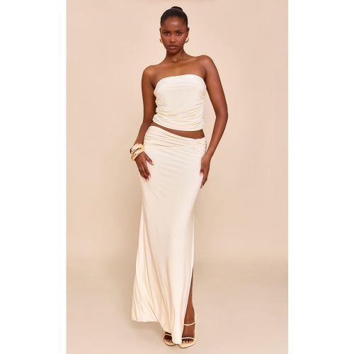 Jupe longue moulante doublée à détail torsadé - PrettyLittleThing - Modalova
