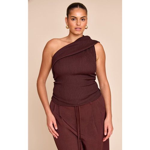 Plus Top long texturé à épaule unique repliée - PrettyLittleThing - Modalova