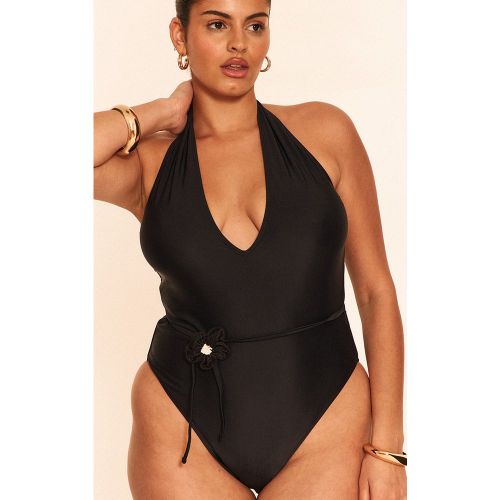 Plus Maillot de bain décolleté à dos nu et ceinture - PrettyLittleThing - Modalova