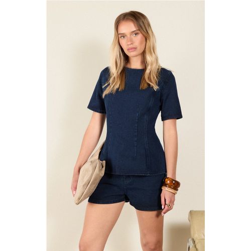 Short en jean à taille haute - PrettyLittleThing - Modalova