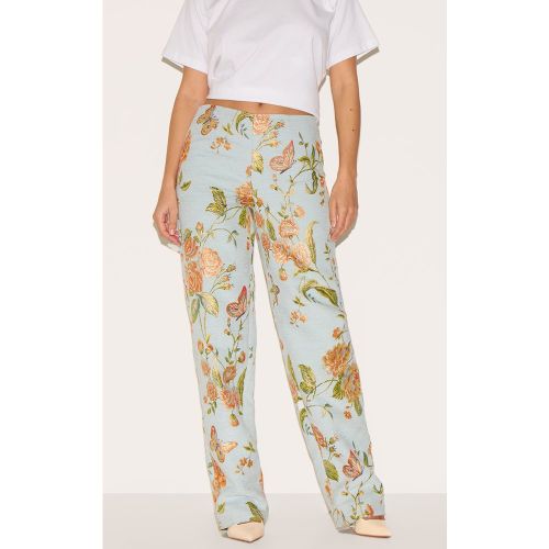 Pantalon droit imprimé jacquard - PrettyLittleThing - Modalova