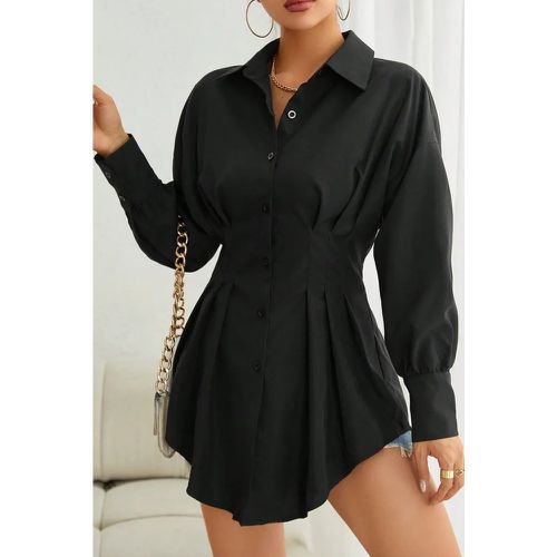 Robe courte à col de chemise avec manches longues - CUPSHE - Modalova