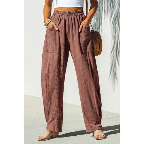 Pantalon trapèze en pur coton taille haute - CUPSHE - Modalova