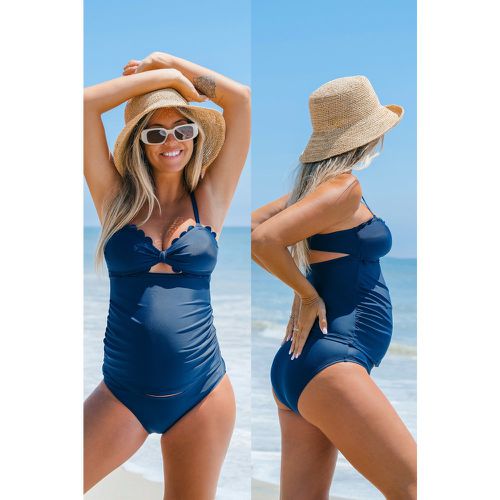 Tankini de maternité découpé avec col en cœur rétro - CUPSHE - Modalova