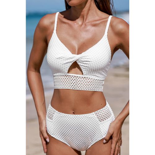 Bikini taille haute blanc torsadé - CUPSHE - Modalova