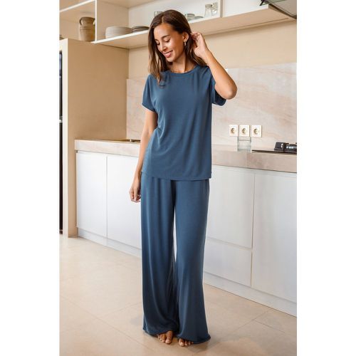 Ensemble pyjama à T-shirt à col rond avec pantalon jambes droites - CUPSHE - Modalova