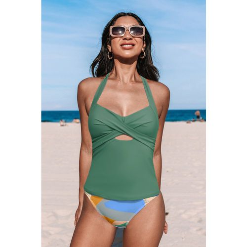 Tankini à dos nu avec bas à taille moyenne géométrique - CUPSHE - Modalova