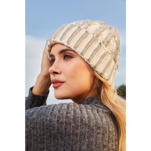 Bonnet de laine en tricot torsadé vert - CUPSHE - Modalova