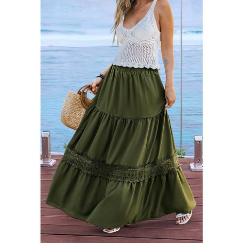 Jupe longue boho olive avec ourlet à volants - CUPSHE - Modalova