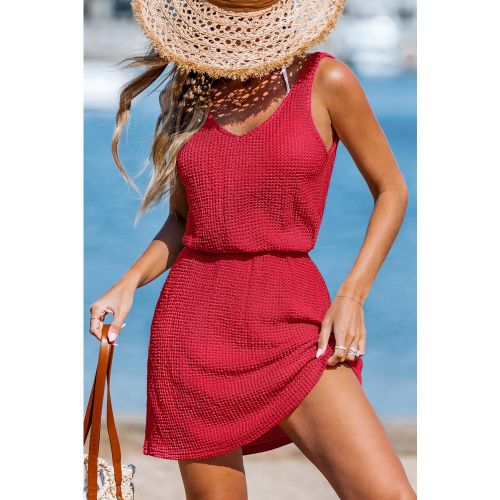 Robe cover up courte col V sans manche - CUPSHE - Modalova