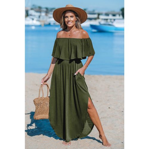 Robe longue olive sans manches - CUPSHE - Modalova