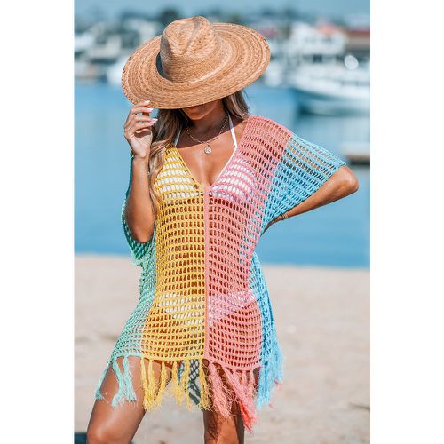 Robe cover up en crochet à bloc de couleur - CUPSHE - Modalova