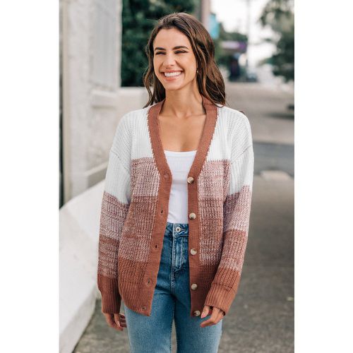 Cardigan à manches longues et boutons brun ombré - CUPSHE - Modalova