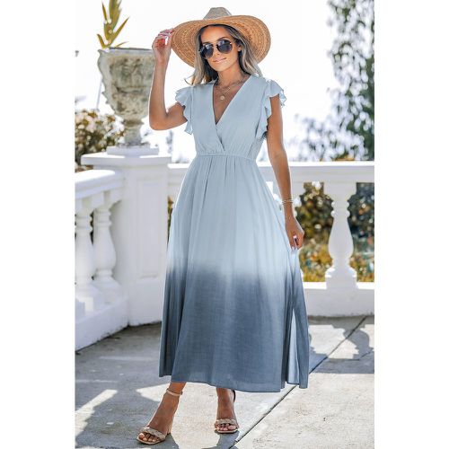 Robe maxi avec col plongeant grise dégradée - CUPSHE - Modalova