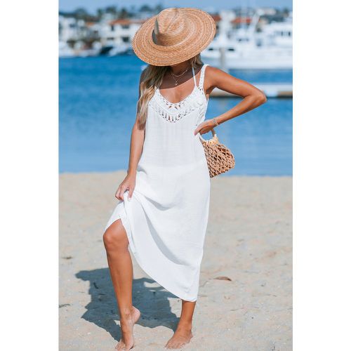 Robe cover up sans manches en crochet blanche - CUPSHE - Modalova