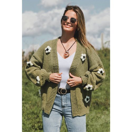 Cardigan à fleurs 3D vert - CUPSHE - Modalova