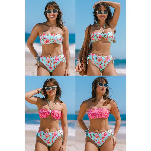 Bikini haut à bandeau réversible et bas ruché - CUPSHE - Modalova