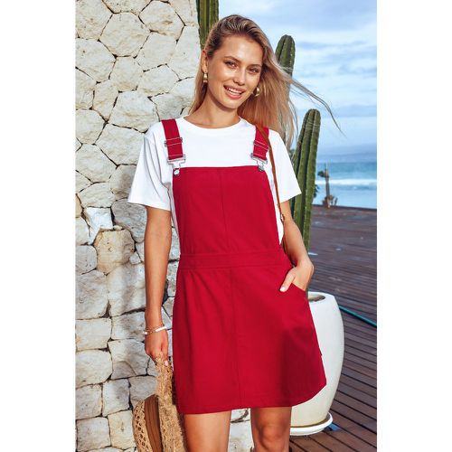 Robe courte avec poche rouge - CUPSHE - Modalova