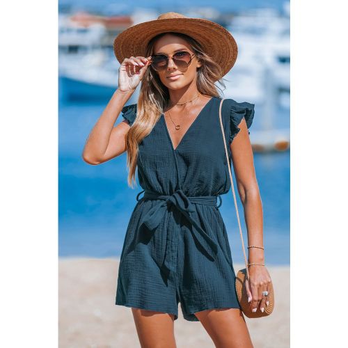 Combishort col surplis sans manches - CUPSHE - Modalova